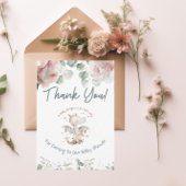 Een Baby Dragon is onderweg Baby shower Dank je we Bedankkaart