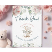 Een Baby Dragon is onderweg Baby shower Dank je we Bedankkaart