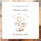 Een Baby Dragon is onderweg Baby Window Cling Raamsticker (Vel 2)