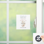 Een Baby Dragon is onderweg Baby Window Cling Raamsticker (Huis)