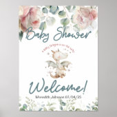 Een Baby Dragon is op weg naar het welkomstbord va Poster (Voorkant)