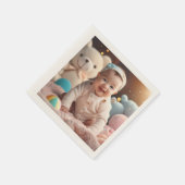 Een baby glimlacht servet (Hoek)