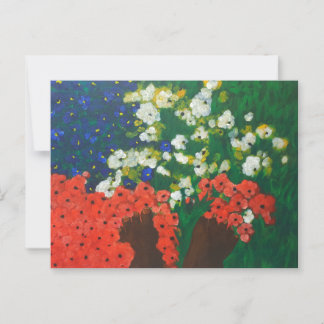 Een Baby in het tuin Briefkaart