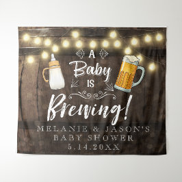 Een Baby Is Aan Het Brouwen Baby Shower Wandkleed