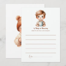 Een baby is aan het brouwen Caffè-thema baby showe