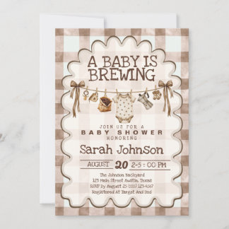 Een baby is aan het brouwen Coffee Bean Baby Showe Kaart