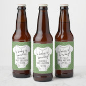 Een Baby is aan het brouwen — Couples Shower - Gro Bier Etiket (Flessen)
