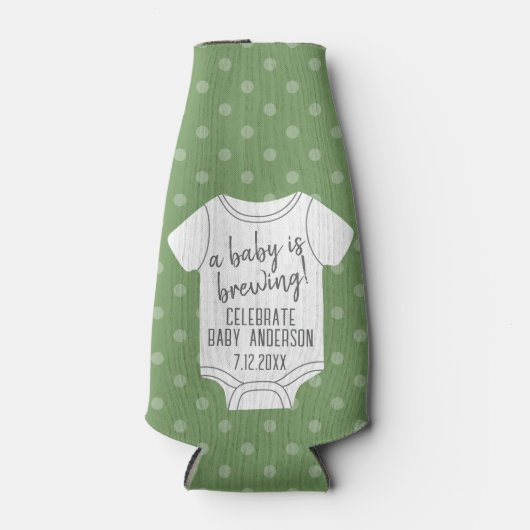 Een Baby is aan het brouwen — Couples Shower - Gro Flesjeskoeler (Voorkant)