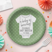 Een Baby is aan het brouwen — Couples Shower - Gro Papieren Bordje