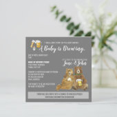 Een baby is aan het brouwen - Gezamenlijke baby sh Kaart (Staand voorkant)