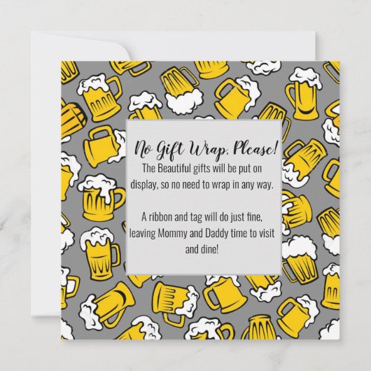 Een baby is aan het brouwen - Gezamenlijke baby sh Kaart (Achterkant)