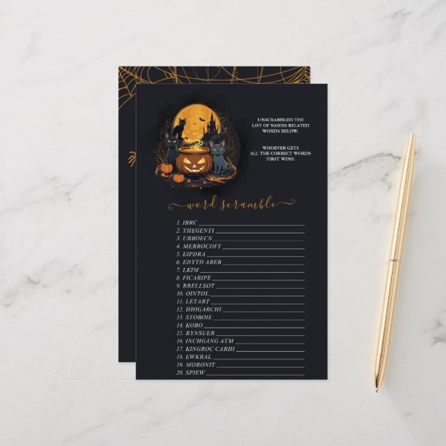 Een baby is aan het brouwen Halloween Baby Shower  (Voorkant / Achterkant in situ)