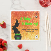 Een Baby is aan het brouwen! Halloween Baby shower Servet (Insitu)