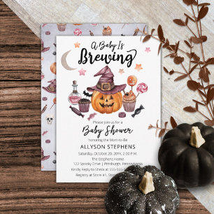 Een baby is aan het brouwen Jack-O-Lantern Hallowe Kaart