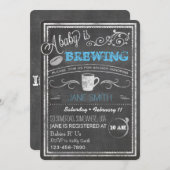 Een Baby is aan het brouwen (jongen)! Kaart (Voorkant / Achterkant)