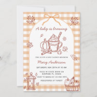 Een baby is aan het brouwen Pumpkin Spice Bow Baby