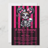 Een Baby is aan het brouwen | Roze Halloween Baby  Kaart (Voorkant)