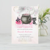 Een Baby is aan het brouwen Schattige Halloween Gi Kaart (Staand voorkant)