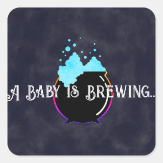 Een Baby is aan het brouwen Vierkante Sticker
