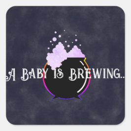 Een Baby is aan het brouwen Vierkante Sticker