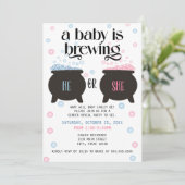 Een Baby is aan het brouwen - Witch Cauldron Gende Kaart (Staand voorkant)