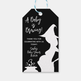 Een Baby is aan het groeien! Halloween Baby shower Cadeaulabel