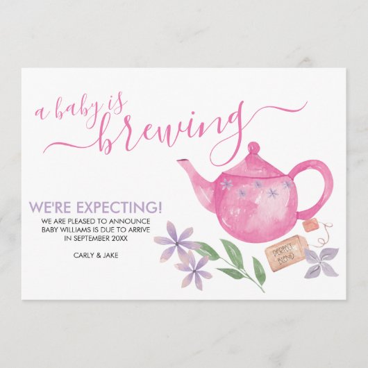 Een Baby is aan het groeien | Zwangerschap met een Aankondiging (Voorkant)