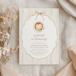 Een baby is aan het koffie zetten Baby Shower Brui Kaart