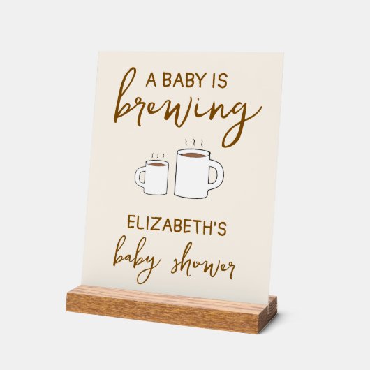 Een Baby is Baby shower Acryl Bord (Hoek)