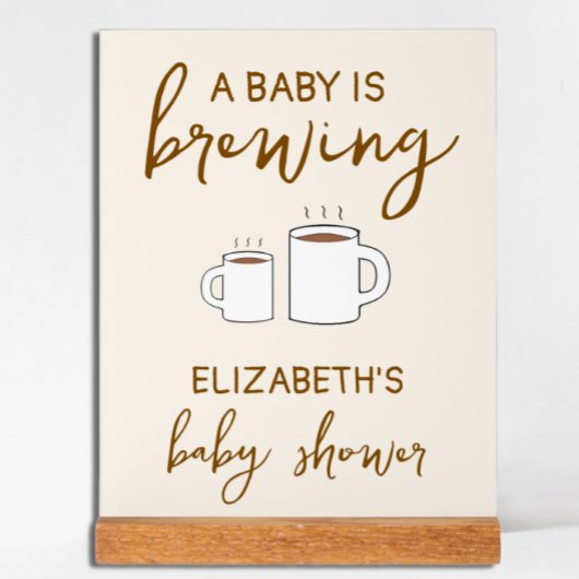Een Baby is Baby shower Acryl Bord