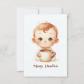 Een Baby is Baby shower Bedankkaart (Voorkant)