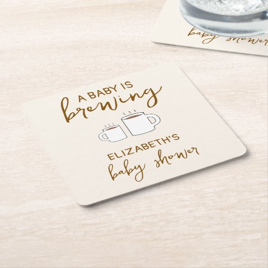 Een Baby is Baby shower Kartonnen Onderzetters (Schuin)