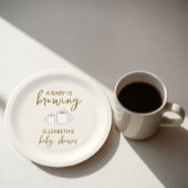 Een Baby is Baby shower Papieren Bordje