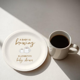 Een Baby is Baby shower Papieren Bordje