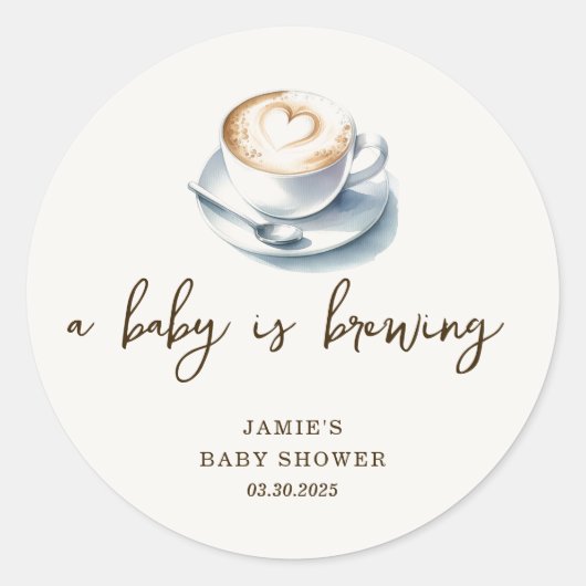 Een Baby is Baby shower Ronde Sticker (Voorkant)