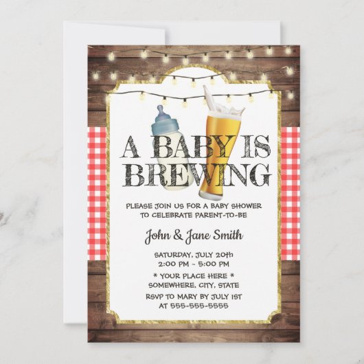 Een Baby is Baby shower van bijtende bieren Kaart (Voorkant)