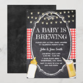 Een Baby is Baby shower van bijtende kalkplank Kaart (Voorkant / Achterkant)