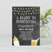 Een Baby is Baby shower van bijtende kalkplank Kaart (Staand voorkant)