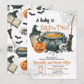 Een Baby is Baby shower van de Breedte Kaart (Voorkant / Achterkant)