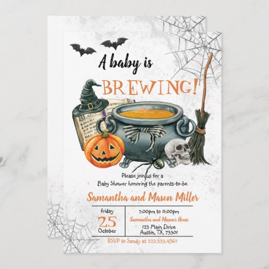 Een Baby is Baby shower van de Breedte Kaart (Voorkant / Achterkant)