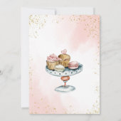 Een baby is baby shower van een theefeestje kaart (Achterkant)