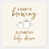 Een Baby is Baby shower Vierkante Sticker (Voorkant)