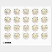 Een Baby is Baby showers flessen Breedkauzen Ronde Sticker (Vel)