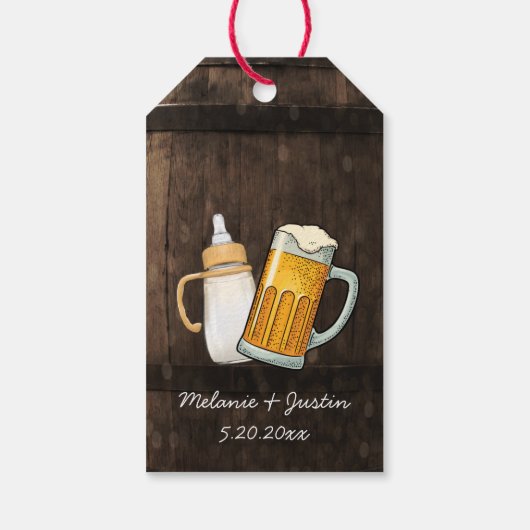 Een Baby is bezig gunst te kweken Cadeaulabel (Achterkant)