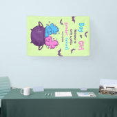 Een Baby is bezig met Halloween Gender Reveal Spandoek (Beurs)