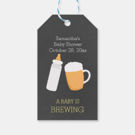 Een Baby is Bierglas Baby Fles Gift Label Cadeaulabel