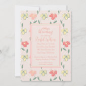 Een Baby is Blooming Pink Pansies Baby shower Kaart (Voorkant)