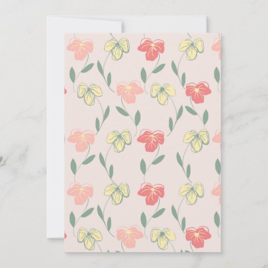 Een Baby is Blooming Pink Pansies Baby shower Kaart (Achterkant)