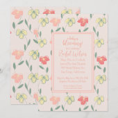 Een Baby is Blooming Pink Pansies Baby shower Kaart (Voorkant / Achterkant)