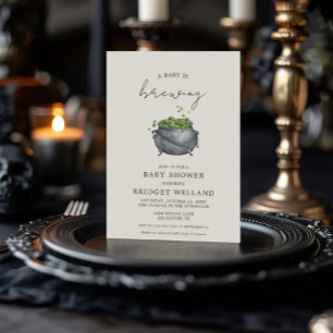 Een Baby is Breedhalloween Uitnodiging